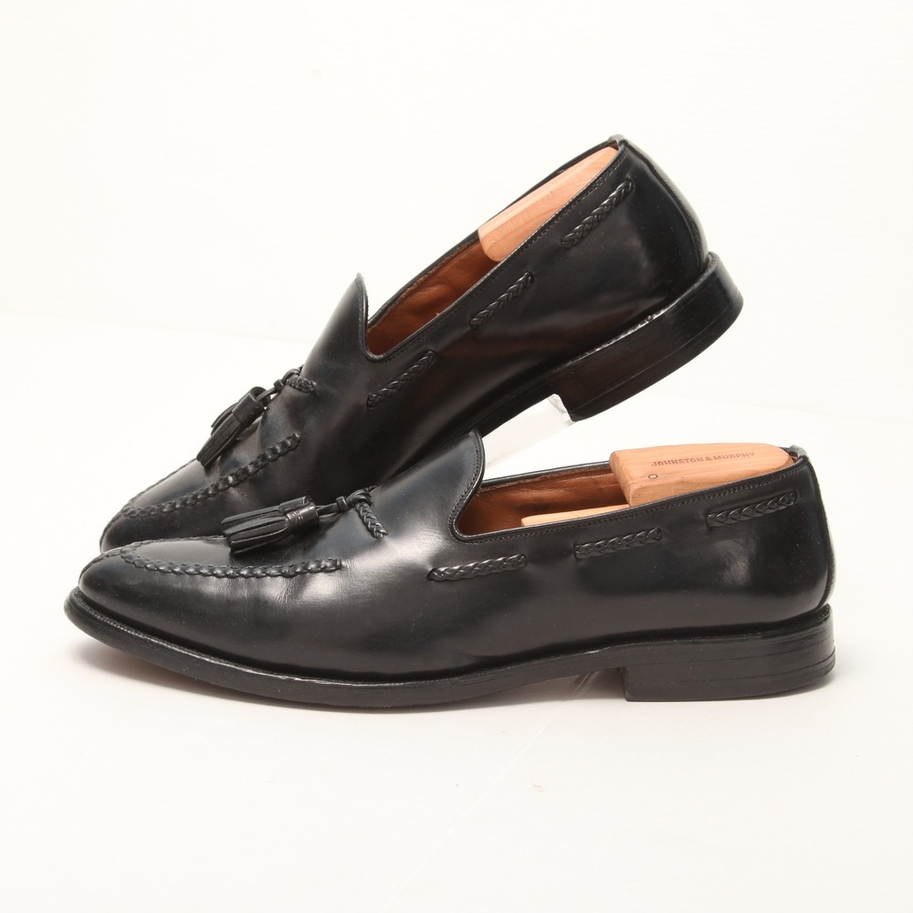 Allen Edmonds Pembroke Tassel Loafers Mens 10 D Black Leather Dress Shoes USA